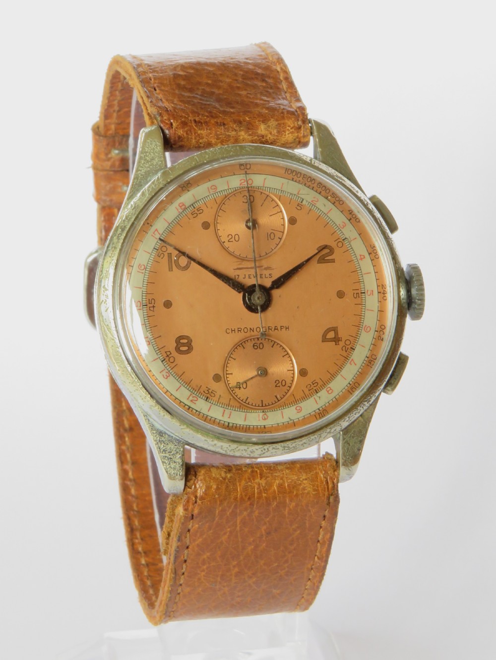 Rare WW2 Optima military chronograph watch, c1940 View II