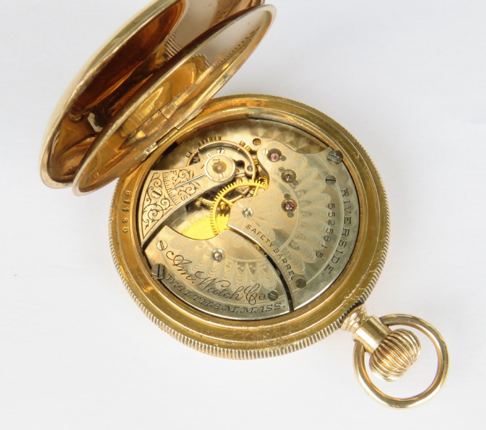 Antique Waltham Riverside fob watch, c1893 View V