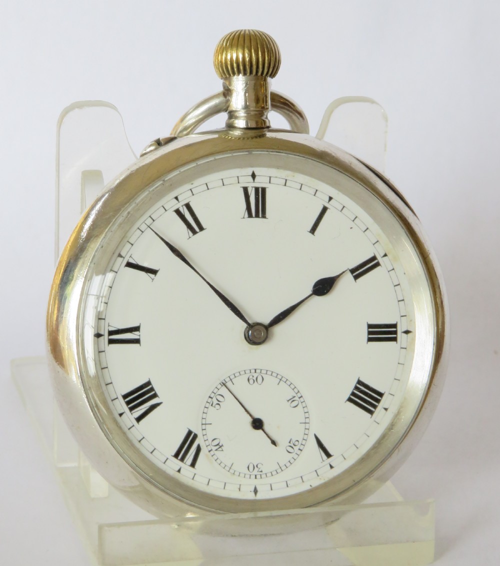 Antique Stauffer & Co IWC silver pocket watch View II