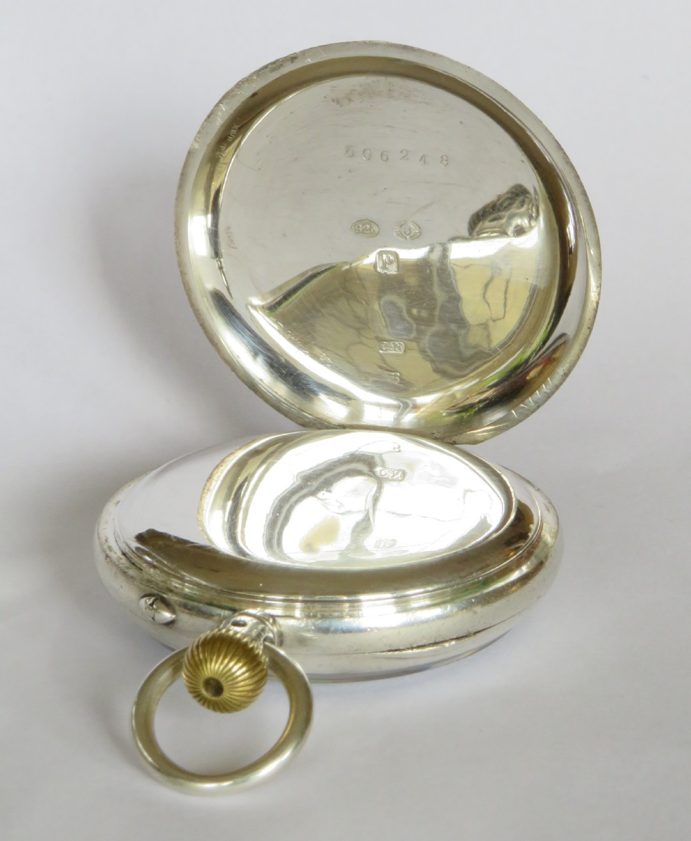 Antique Stauffer & Co IWC silver pocket watch View III