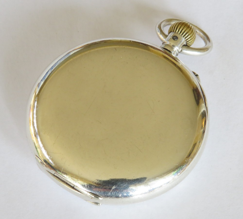 Antique Stauffer & Co IWC silver pocket watch View V