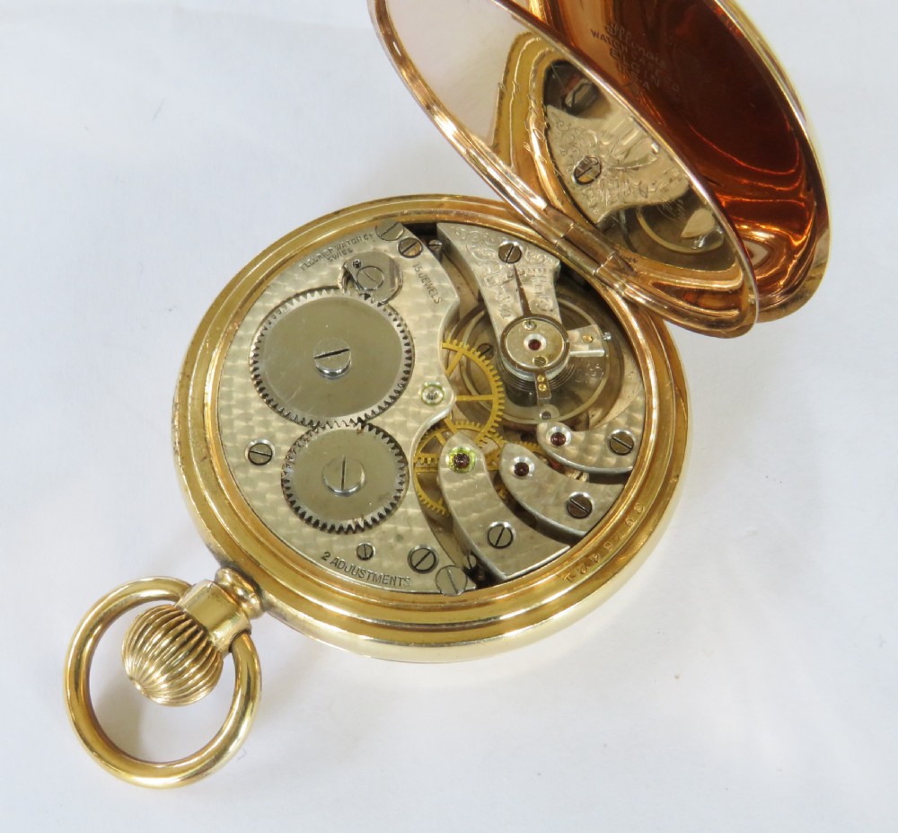 1920s Fleurier full hunter pocket watch View IV