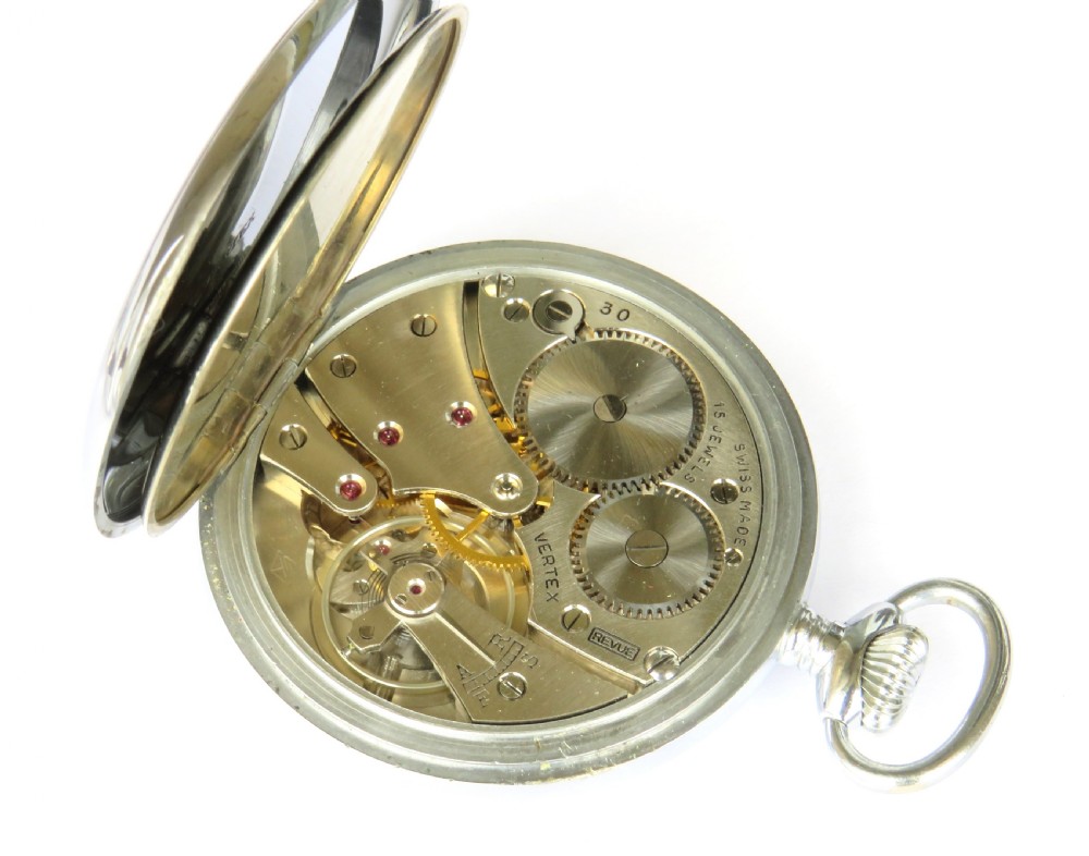 1930s Vertex Revue pocket watch View IV