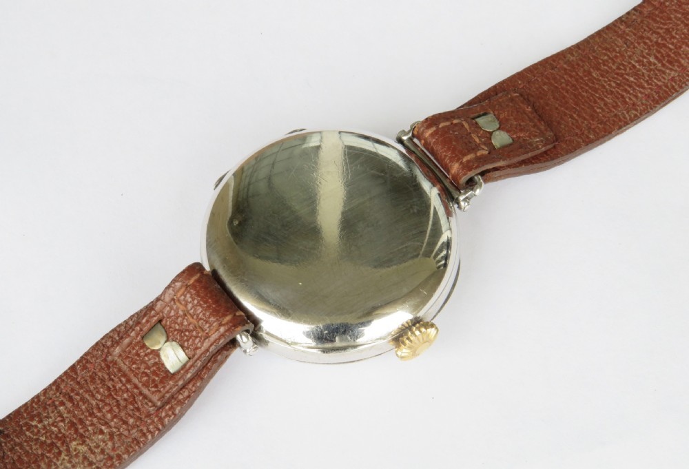 Antique silver Longines wrist watch, 1928 View VI