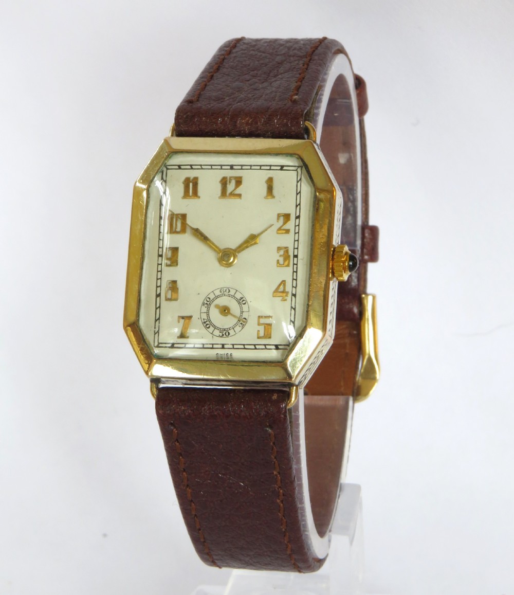 Gents Art Deco wrist watch, 1930s
