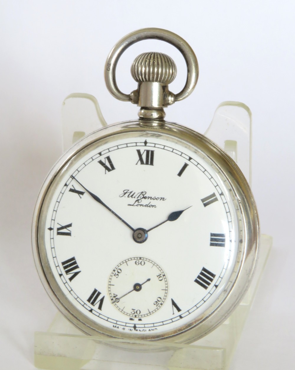 Silver Smiths pocket watch for J W Benson, 1952