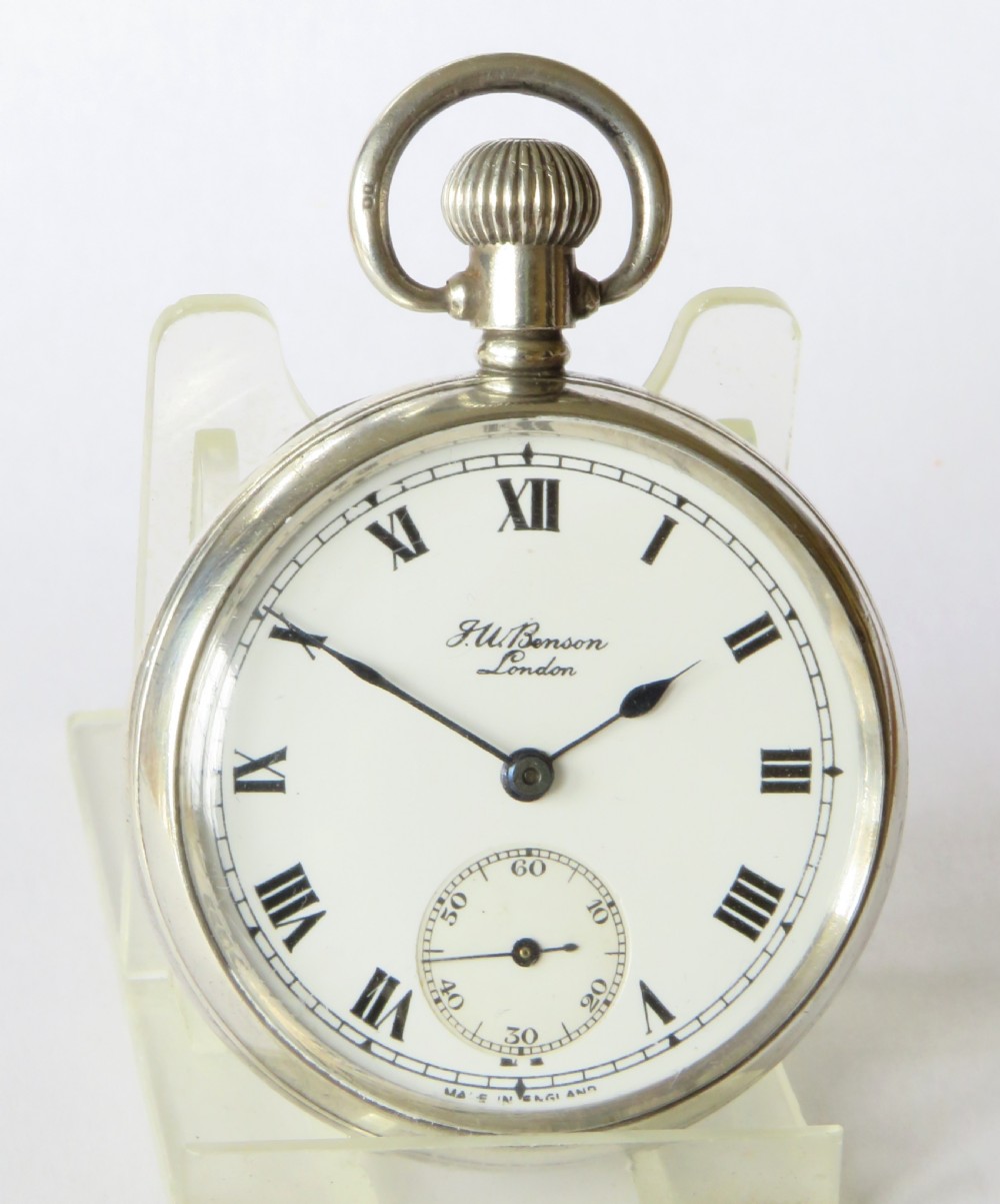Silver Smiths pocket watch for J W Benson, 1952 View II