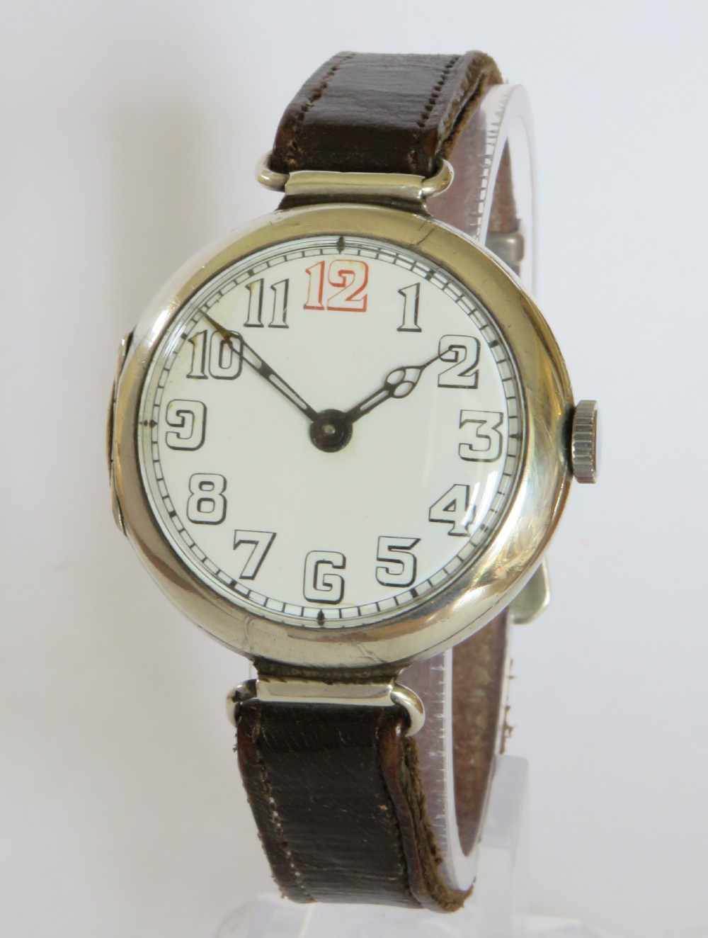 Antique silver Buren trench watch, WW1
