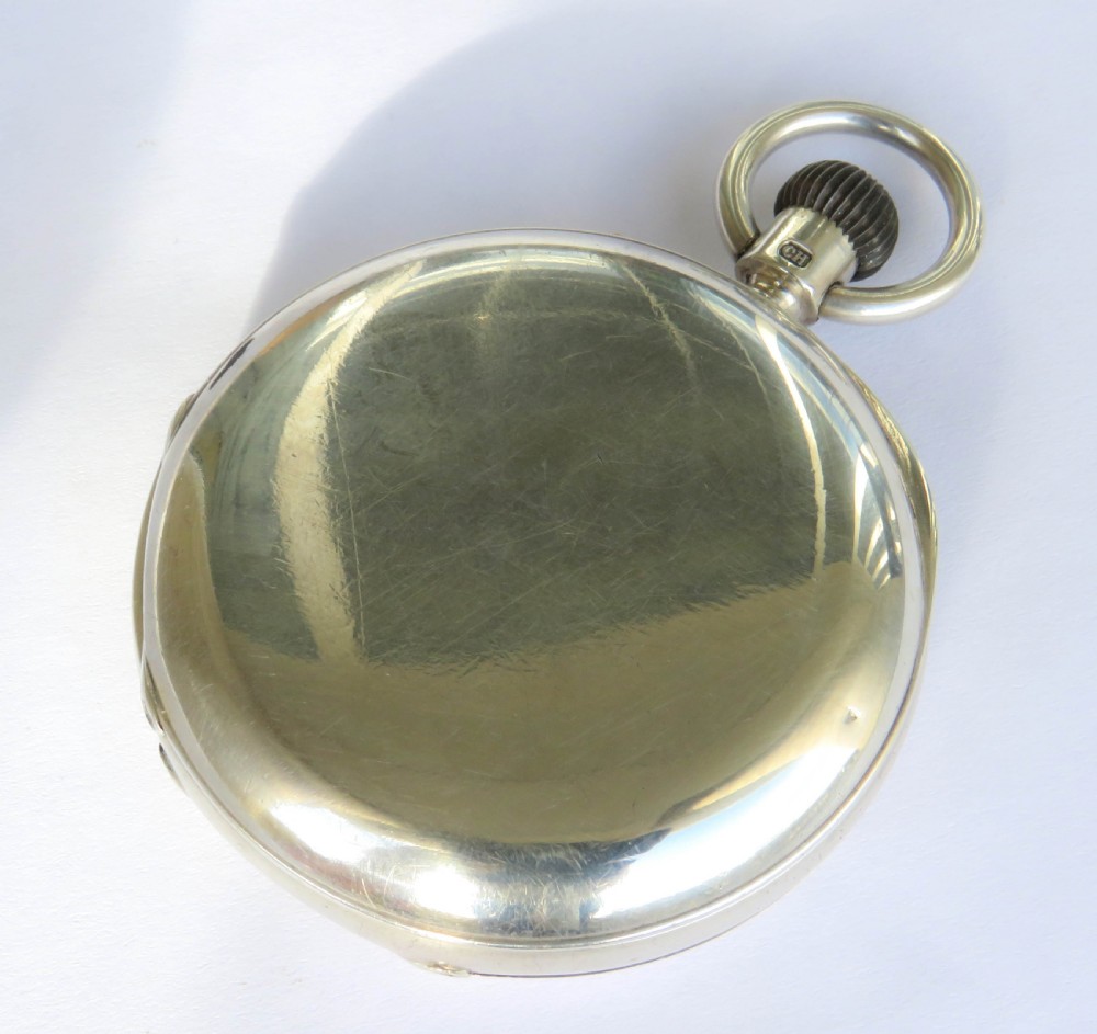 J W Benson ‘The Bank’ silver half hunter pocket watch View VI