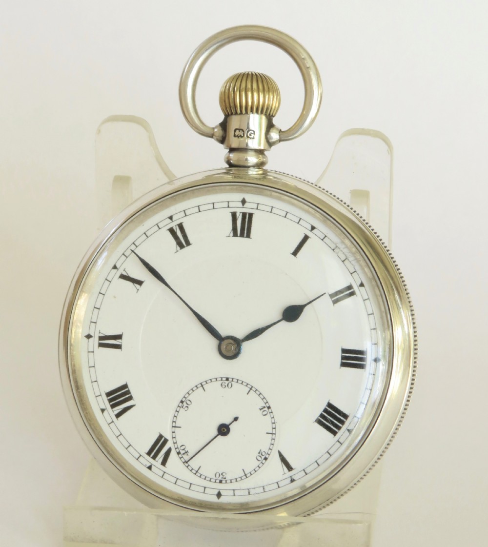 Swiss silver Pluto pocket watch, 1931