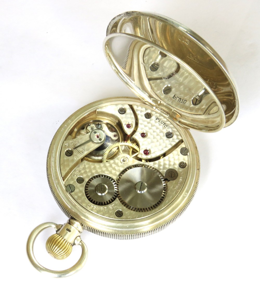 Swiss silver Pluto pocket watch, 1931 View IV