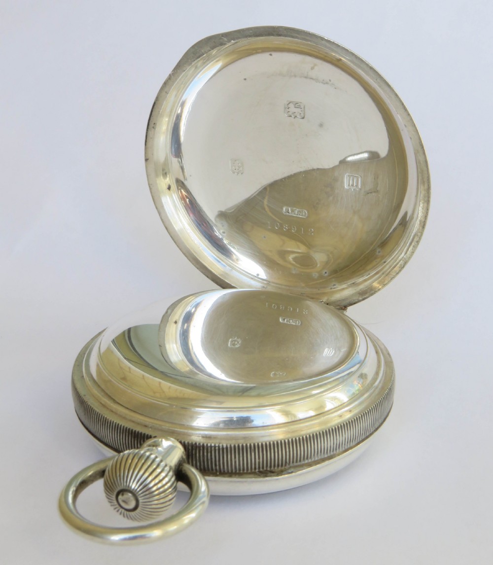 Antique silver Waltham pocket watch, 1911 View III