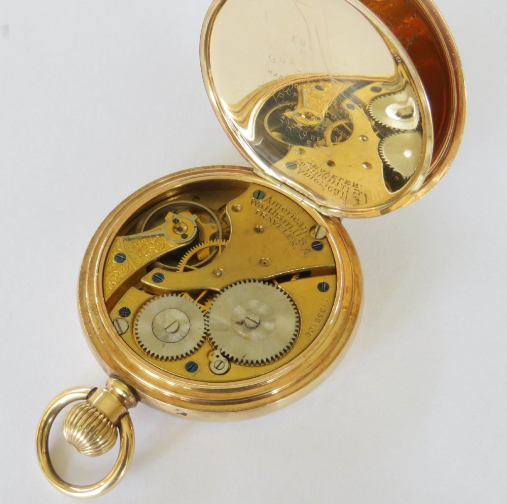 Antique Waltham Traveler pocket watch, 1902 View III