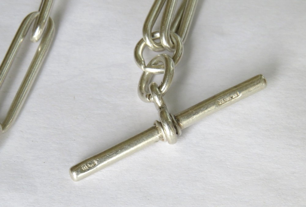 Antique silver Churchill chain and Lurgan fob View IV