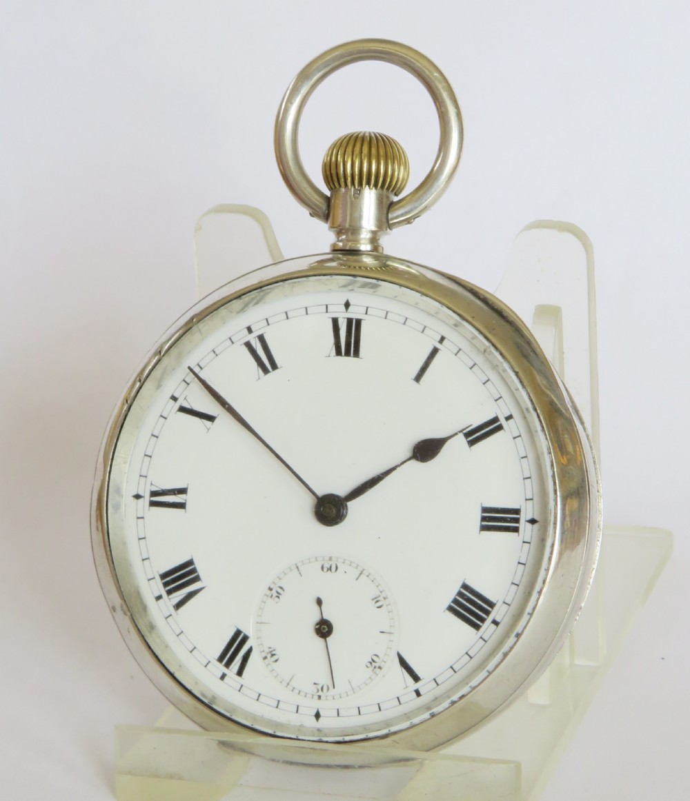 Antique silver Omega pocket watch, 1912