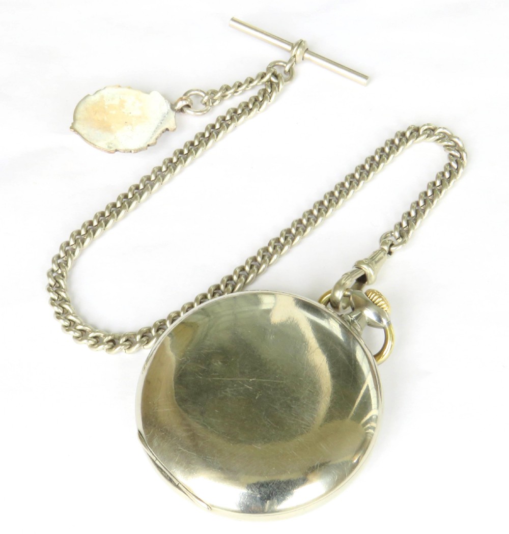 Antique Omega pocket watch and football fob View VI