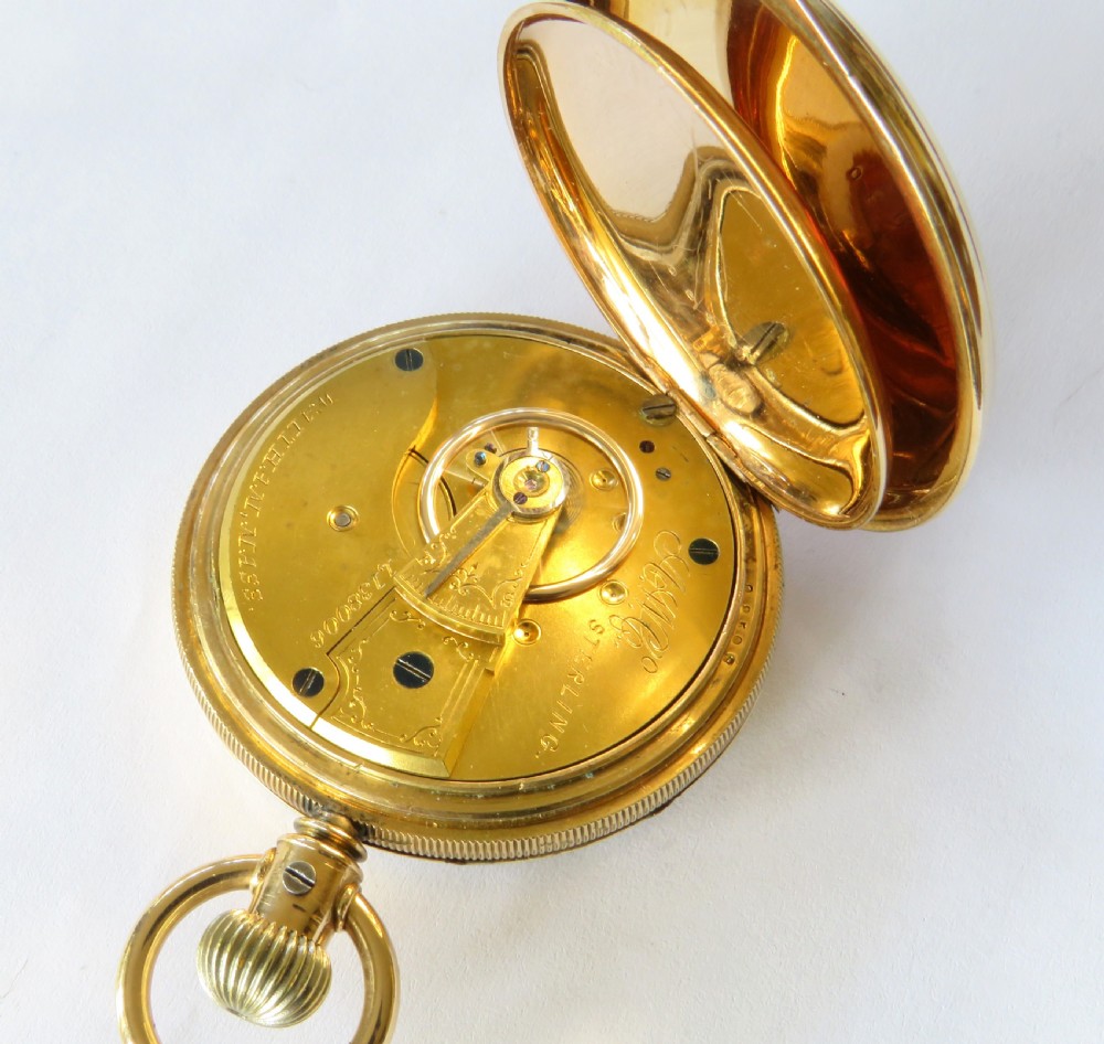 Antique Waltham Sterling pocket watch, 1878 View IV