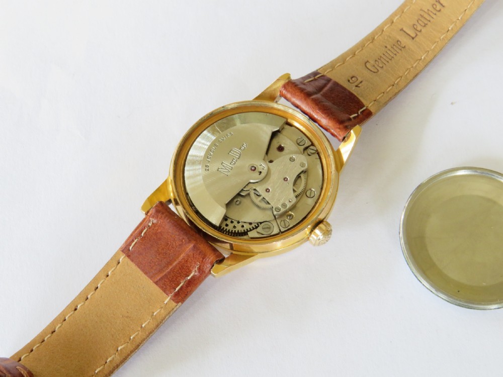 Gents 1950s MuDu automatic wrist watch View III
