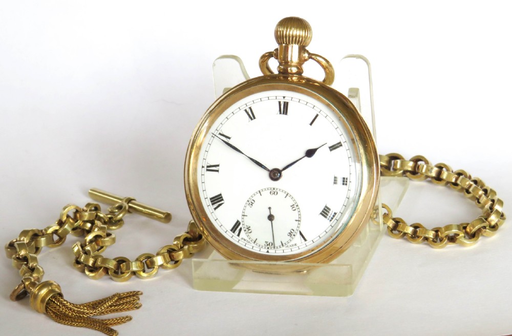 Antique Vertex pocket watch and chain
