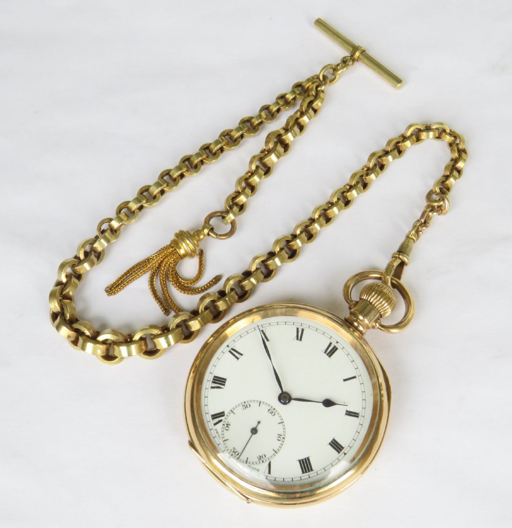 Antique Vertex pocket watch and chain View II