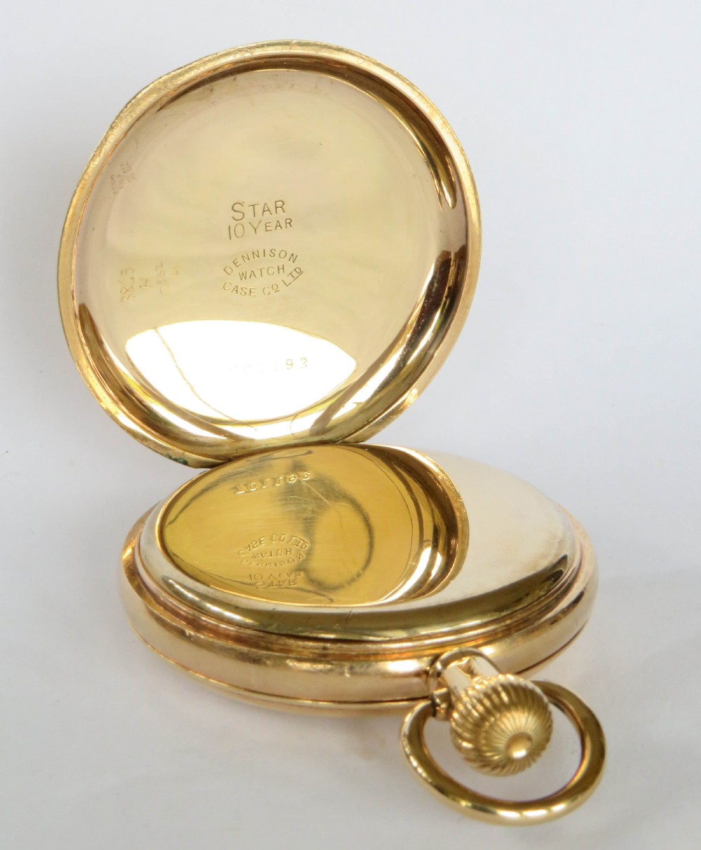 Antique Waltham Traveler half hunter pocket watch View IV