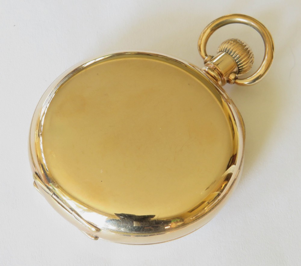 Antique Waltham Traveler half hunter pocket watch View VI