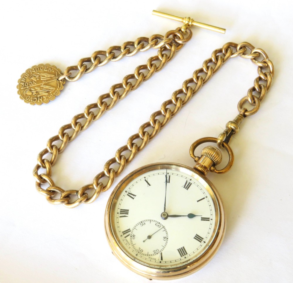 1930s Herald pocket watch and chain View II