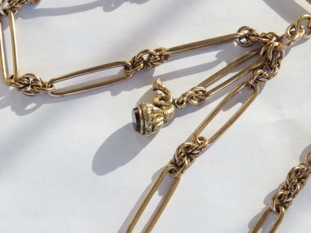 Antique Churchill style watch chain, c1900, Spiedel View II