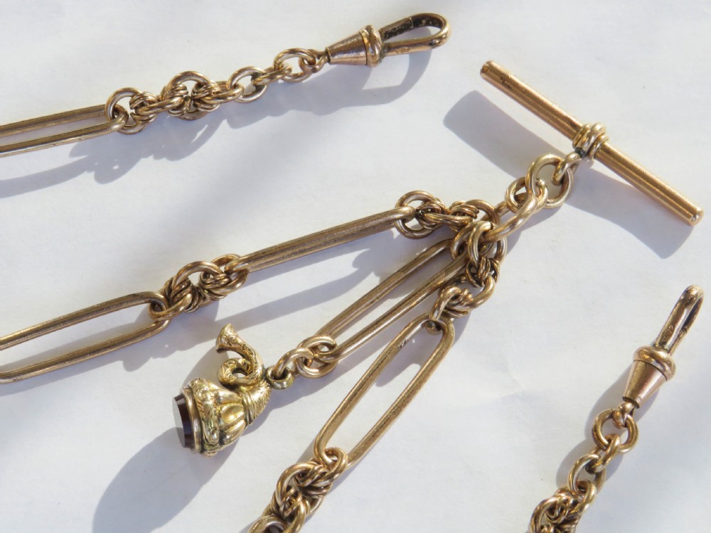 Antique Churchill style watch chain, c1900, Spiedel View III