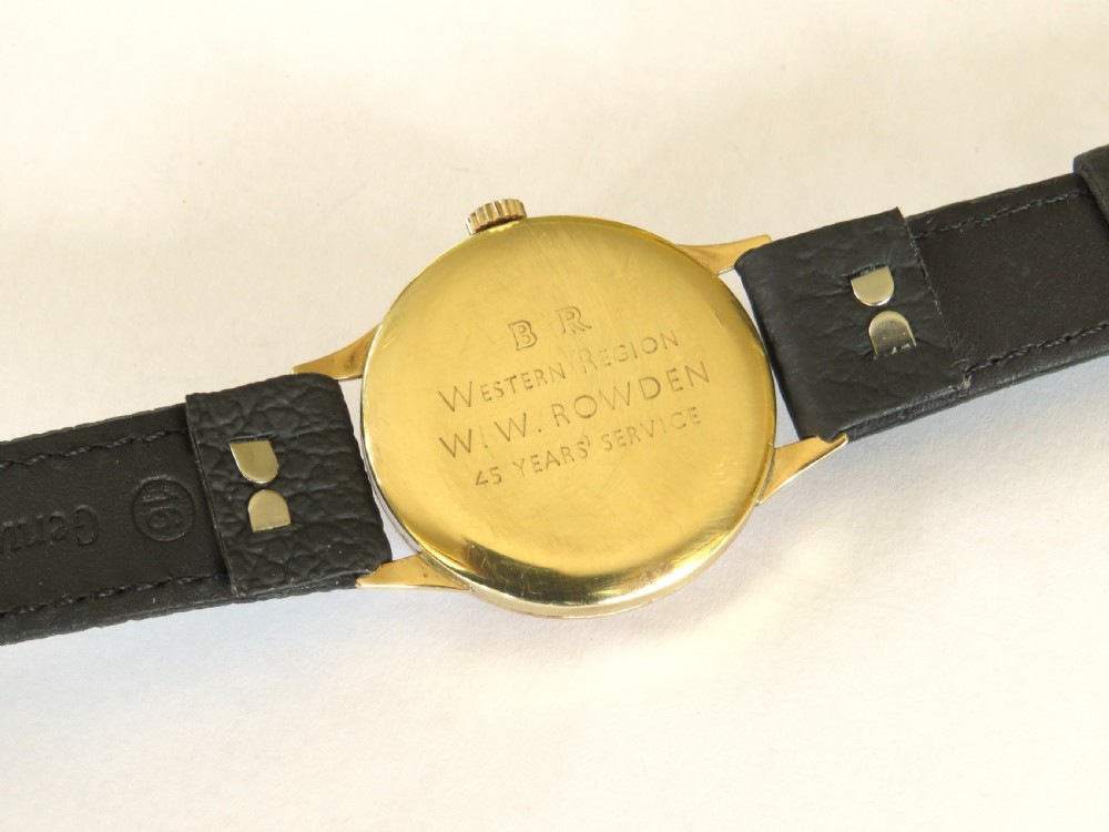 Gents 9ct gold Tudor wrist watch, 1957 View V