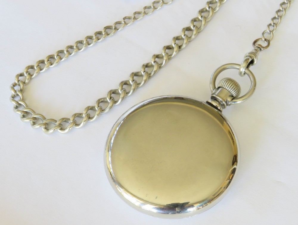 Antique Waltham Traveler pocket watch and chain View IV