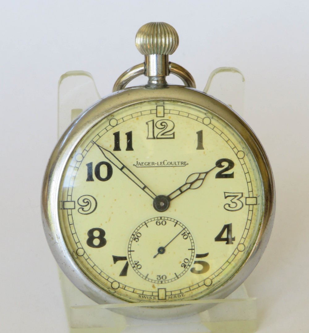 WW2 LeCoultre military Air Ministry pocket watch, 49 sqdn View II