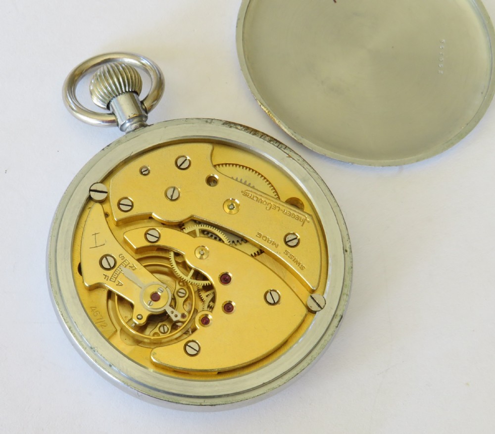 WW2 LeCoultre military Air Ministry pocket watch, 49 sqdn View III