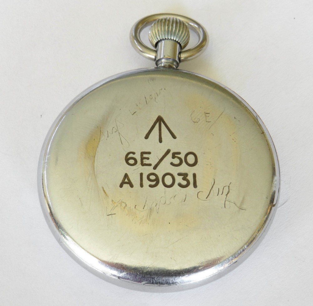 WW2 LeCoultre military Air Ministry pocket watch, 49 sqdn View IV