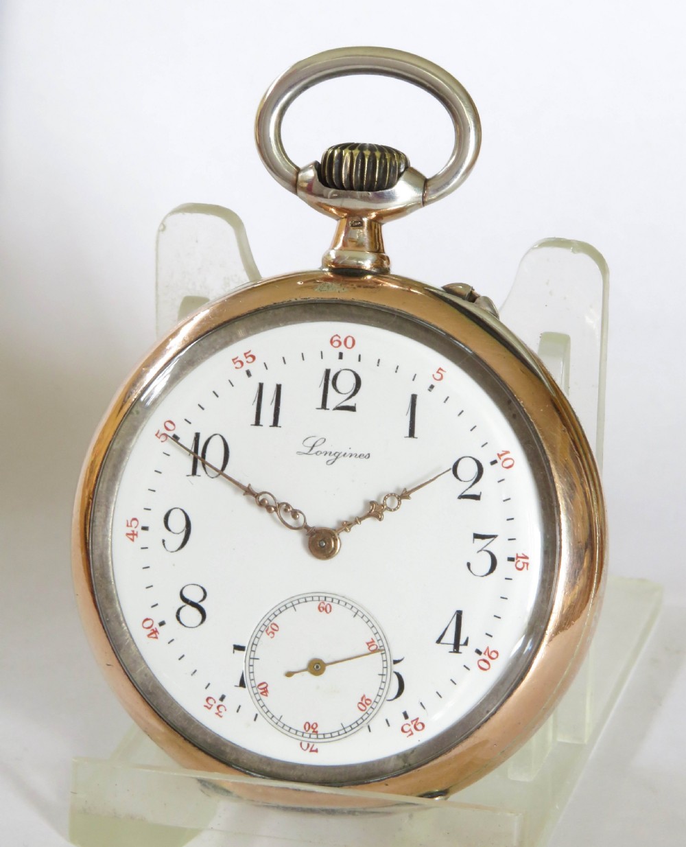 Antique silver Longines pocket watch