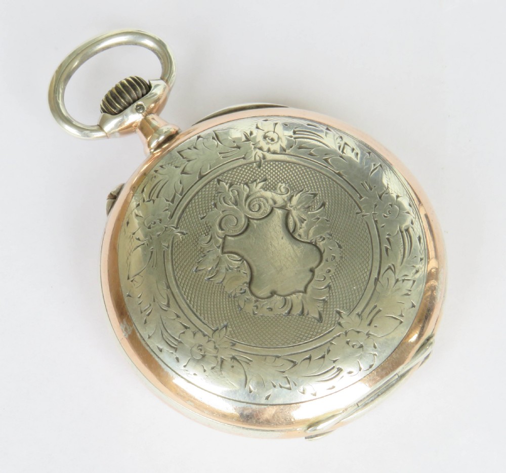 Antique silver Longines pocket watch View VI