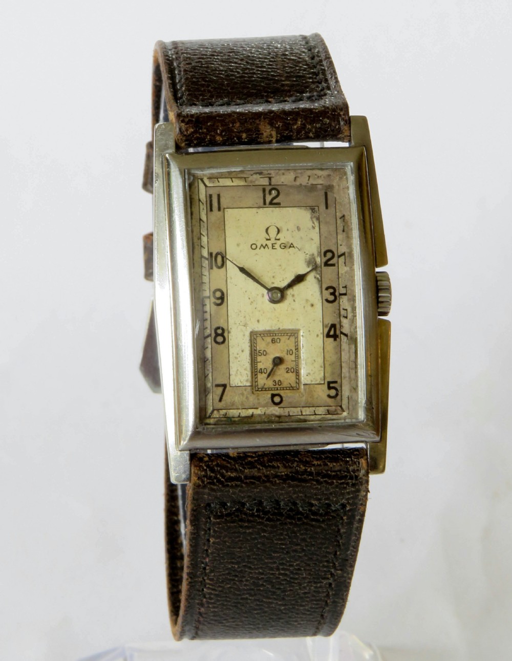 Omega T17 curvex wrist watch, 1939, WW2 View II