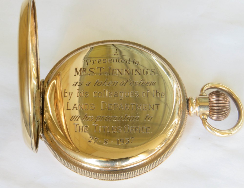 Antique Omega full hunter pocket watch, 1925 View III