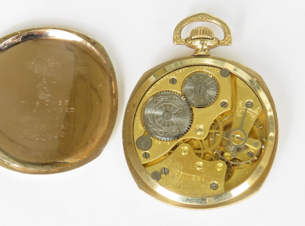 1930s Thomas Russell & Son Premier pocket watch View III