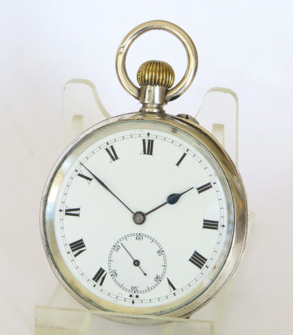 Antique silver Longines pocket watch for J W Benson