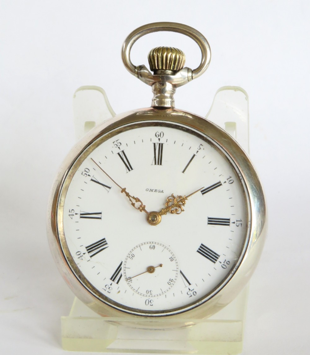 Antique silver Omega pocket watch
