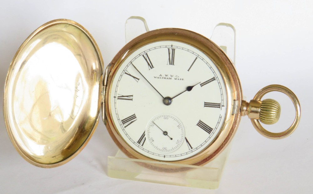 Antique Waltham full hunter pocket watch, 1890s