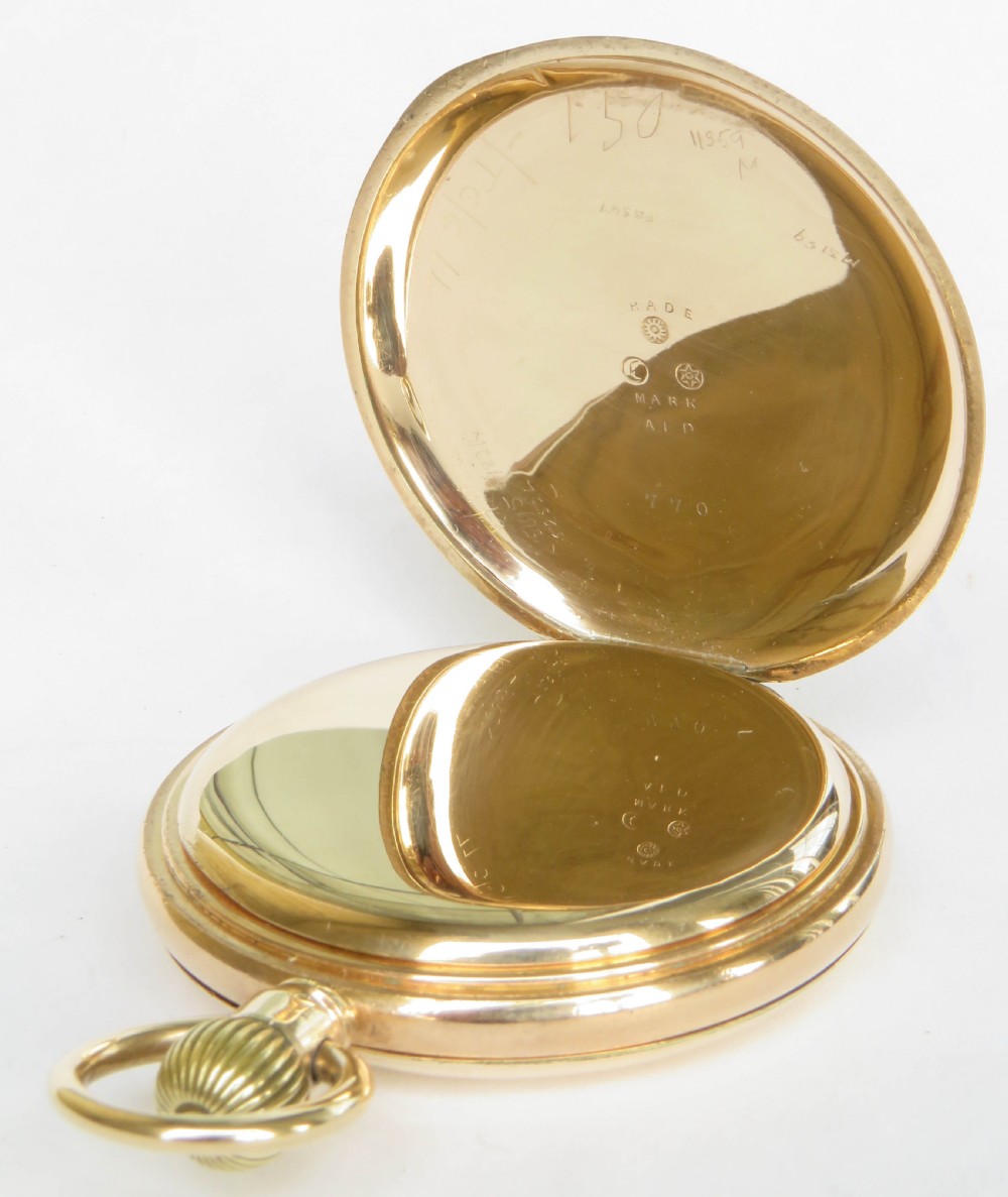 Antique Waltham full hunter pocket watch, 1890s View III