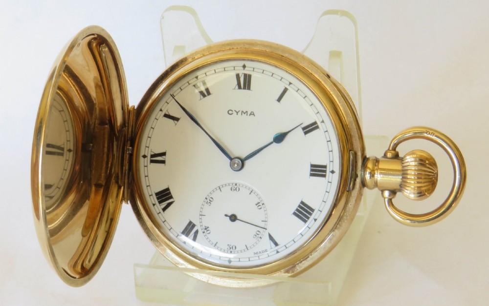 Antique Cyma full hunter pocket watch, super condition