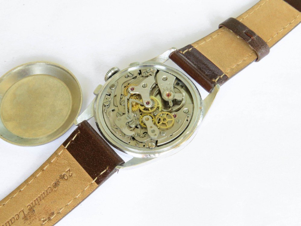 Gents 1960s Wega chronograph wrist watch View III