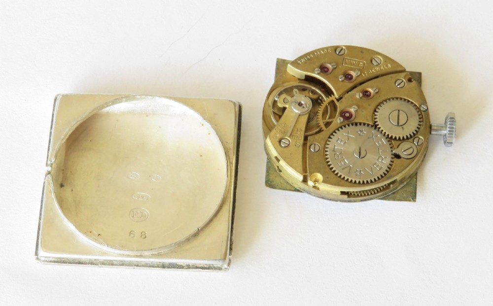 Gents silver Vertex wrist watch, 1926 View III