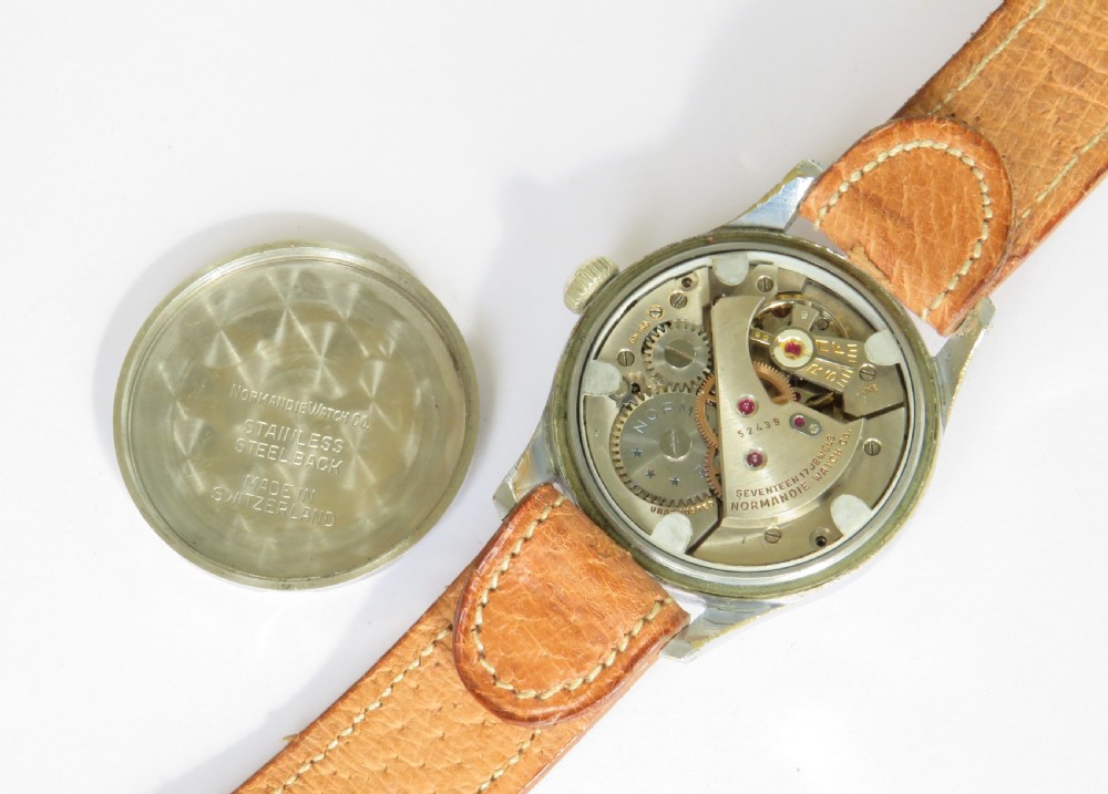 Gents 1940s Normandie wrist watch View V