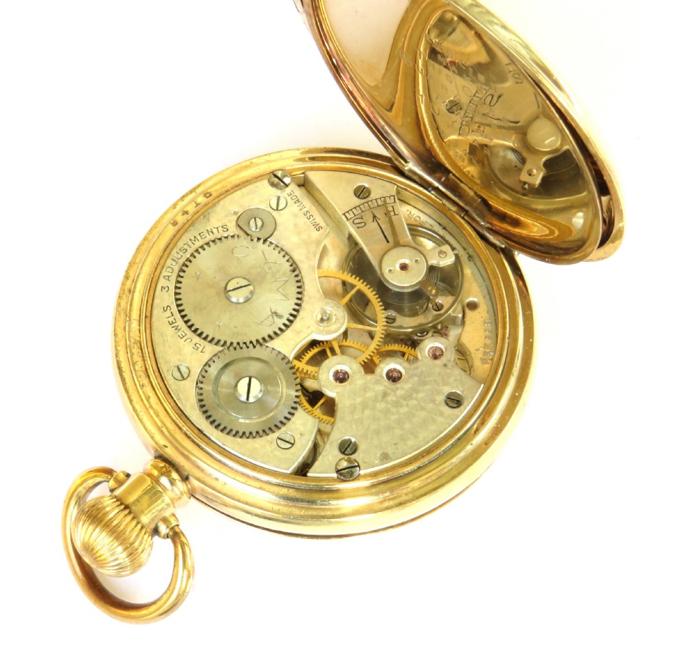 Antique Cyma half hunter pocket watch View IV