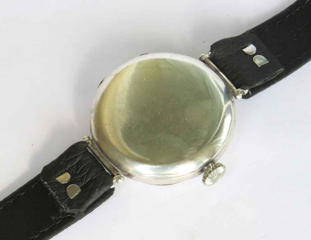Gents silver Longines wrist watch, 1929 View VI