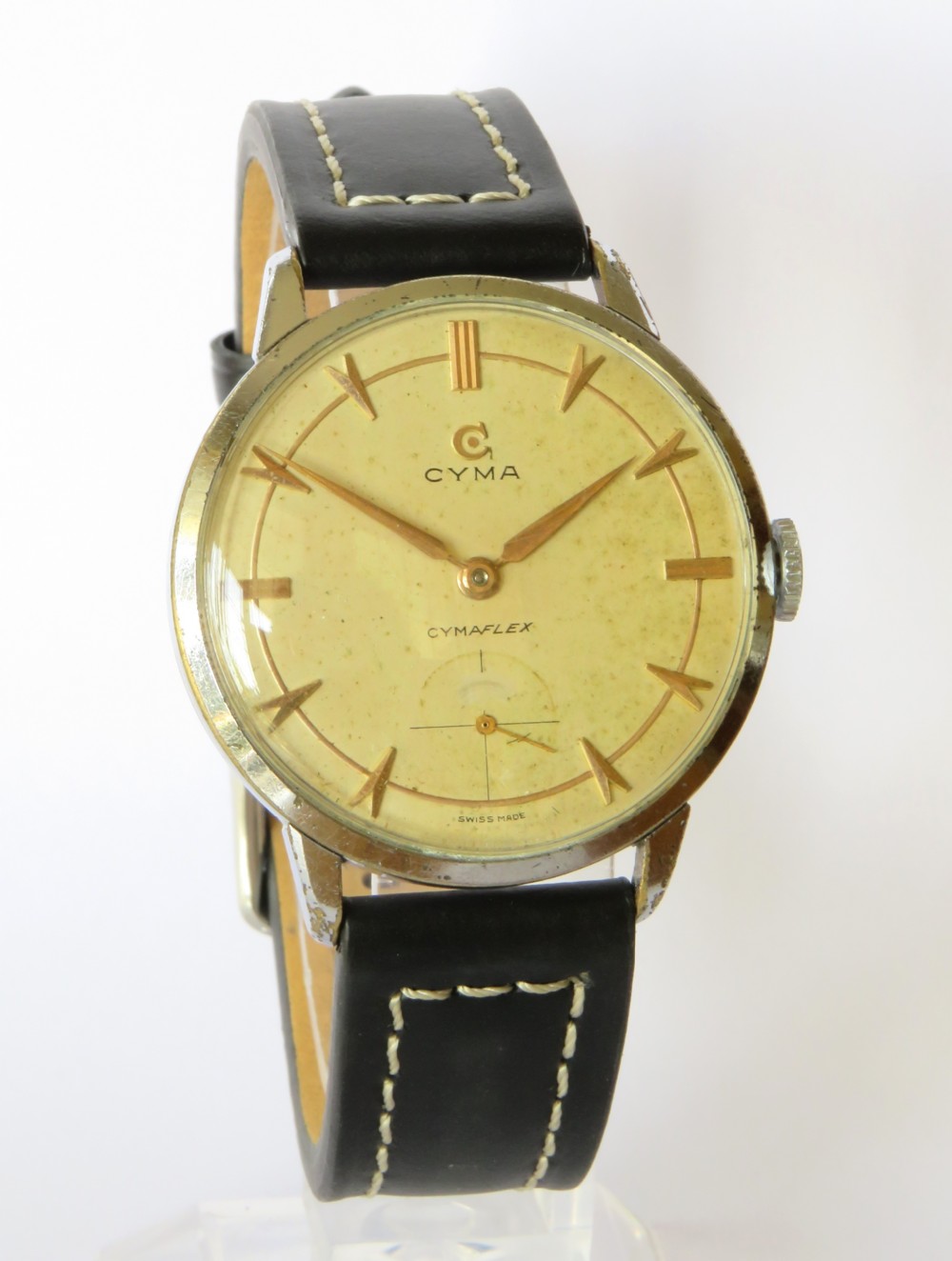 Gents large 1950s Cyma wrist watch View II